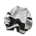 thumbnail image 1 of Gpaecead Boys Toddler Kids Oversize Sweatshirt Cotton Kids Sweater Top Pullover Shirt Fall and Winter Baby Clothes Gray, 1 of 3