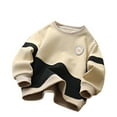 thumbnail image 1 of Gpaecead Boys Toddler Kids Oversize Sweatshirt Cotton Kids Sweater Top Pullover Shirt Fall and Winter Baby Clothes Khaki, 1 of 3