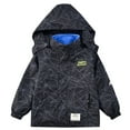 thumbnail image 1 of Gpaecead Boys Winter Coat 3 In 1 Waterproof Windbreaker Solid Color Detachable Fleece Lining Fall Winter Jacket Toddler Outerwear Black, 1 of 6