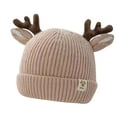 thumbnail image 1 of Gpaecead Christmas Toddler Baby Trendy Cute Boys And Girls Knitted Solid Color Hat Khaki, 1 of 4