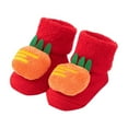 thumbnail image 1 of Gpaecead Cute Unisex Baby Socks Cartoon Bear Spring Fall Non Slip Socks Infant Long Knitting Socks 0-3 Years Baby Walking Socks Red, 1 of 3