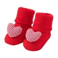 thumbnail image 1 of Gpaecead Cute Unisex Baby Socks Cartoon Bear Spring Fall Non Slip Socks Infant Long Knitting Socks 0-3 Years Baby Walking Socks Red, 1 of 3
