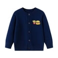 thumbnail image 1 of Gpaecead Girls Boys Cardigan Sweater Fall And Winter Kids Knitted Cardigan Jacket Solid Color Sweater Blue, 1 of 6