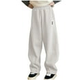 thumbnail image 1 of Gpaecead Girls Casual Sweatpants Loose Baggy Pants Girls' Jogger Pants for 8-16 Years White, 1 of 5