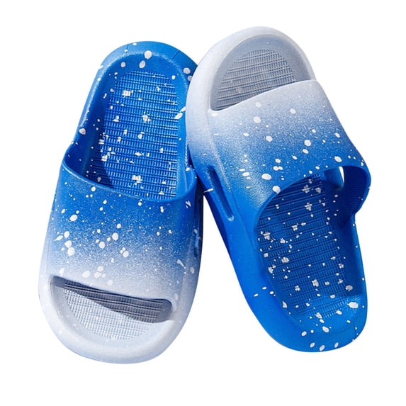 Gpaecead Girls Gradient Slide Sandals Soft Sole Non Slip Breathable Pvc Beach Pool Casual Slippers For Summer,Blue