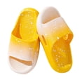 thumbnail image 1 of Gpaecead Girls Gradient Slide Sandals Soft Sole Non Slip Breathable Pvc Beach Pool Casual Slippers For Summer,Yellow, 1 of 3