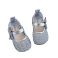 thumbnail image 1 of Gpaecead Girls Mesh Mary Jane Flats Plaid Bow Strap Breathable Summer Casual Soft Sole Non Slip Beach Shoes, B-Gray, 1 of 7