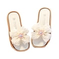 thumbnail image 1 of Gpaecead Girls Oversized Butterfly Flower Slide Sandals Soft Sole Non Slip Sweet Casual Spring Summer Beach Shoes,White, 1 of 8