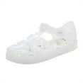 thumbnail image 1 of Gpaecead Girls Roman Princess Jelly Sandals Closed Toe Soft Sole Non Slip Adjustable Strap Spring Summer Beach Casual Shoes,White, 1 of 7
