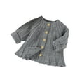 thumbnail image 1 of Gpaecead Girls Solid Color Sweater Cardigan Long Sleeves Keep Warm Knitted Tops Jacket Gray, 1 of 9