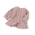 thumbnail image 1 of Gpaecead Girls Solid Color Sweater Cardigan Long Sleeves Keep Warm Knitted Tops Jacket Pink, 1 of 4