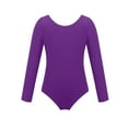 thumbnail image 1 of Gpaecead Gymnastics Leotards For Girls 5-18 Years Ballet Dance Toddler Leotard Long Sleeve Bodysuit Purple, 1 of 6