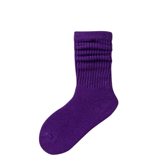 Gpaecead Kid's Boys Girls Solid Color Cotton Baby Newborn Cotton Socks Baby Socks Purple