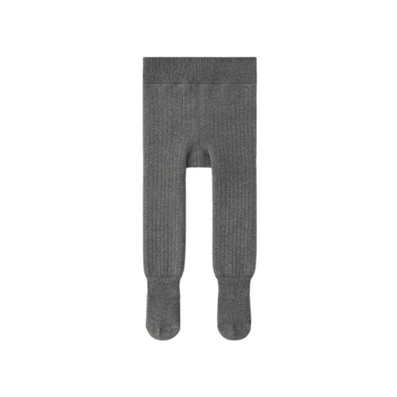 Gpaecead Kid's Girls Leggings Thickening Keep Warm Tights Solid Color Pantyhose 1-8 Years Dark Gray