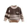 thumbnail image 1 of Gpaecead Kids Girls Boys Pattern Round Neck Long Sleeve Sweater Casual Knitted Pullovers Tops 2-8 Years Khaki, 1 of 7