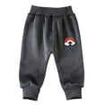 thumbnail image 1 of Gpaecead Kids Girls Fleece Lined Sweatpants Toddler Fashion Cute Print Pants Warm Trousers Pants Sweatpants 0-4 Years Dark Gray, 1 of 9