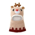 thumbnail image 1 of Gpaecead Kids Winter Plush Christmas Mask Hat Warm Knit Thick Ski Cute Protector Head Cap For Girls Boys Beige, 1 of 4