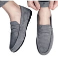 thumbnail image 1 of Gpaecead Men Driving Loafers Non Slip Slip On Soft Sole Retro Faux Suede Comfortable Spring Summer Casual Flats, Gray, 1 of 8