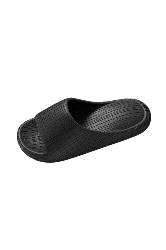 Men Thick Sole Bathroom Slippers Eva Non Slip Soft Bottom Home Sandals Spring Summer Cushioned House Slides With Enhanced Grip, Black