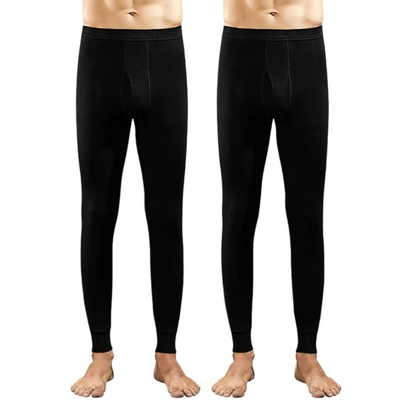 Gpaecead Men's 2-Pack Cold Weather Base Layer Bundle - Thermal Leggings With Advanced Heat Retention Technology Black