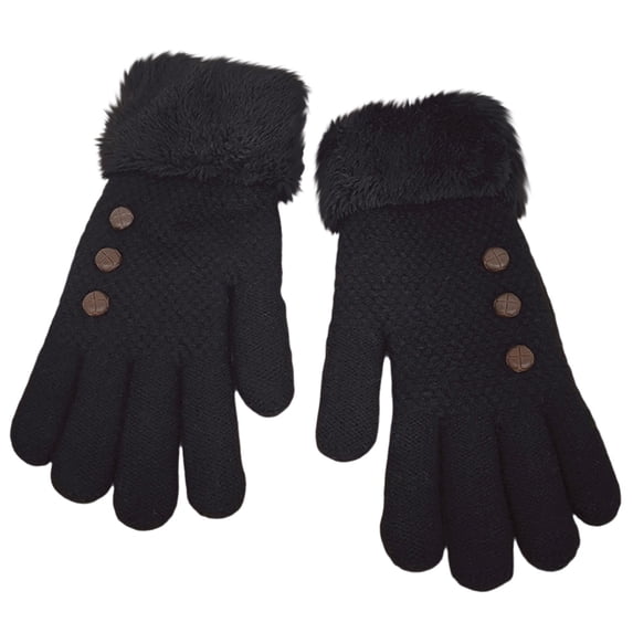 Gpaecead Men's Thermal Grip Winter Gloves - Reinforced Palm With Warm Fleece Lining For Enhanced Dexterity Black