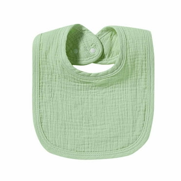 Gpaecead Muslin Baby Bibs Bandana Drooling Bibs for Boys Girls Solid Color Soft and Absorbent Cotton Teething Drooling Bib Set for Newborn Toddler Mint Green 02
