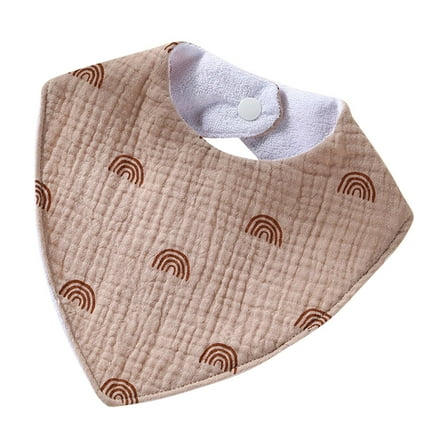 Gpaecead Muslin Baby Bibs for Unisex Boys Girls Soft Cotton Baby Drool Bibs Drooling and Teething Bibs for Infant Newborn Brown 14