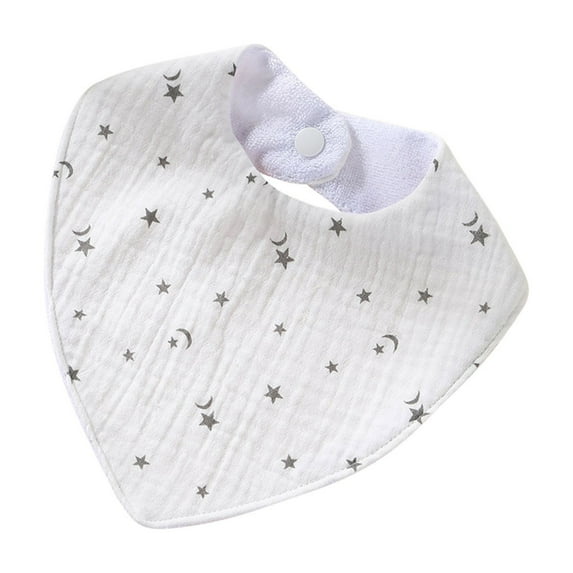 Gpaecead Muslin Baby Bibs for Unisex Boys Girls Soft Cotton Baby Drool Bibs Drooling and Teething Bibs for Infant Newborn White 14