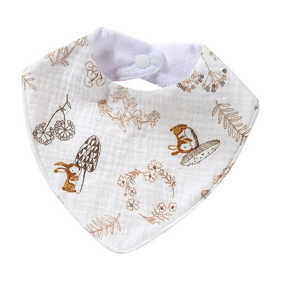 Gpaecead Muslin Baby Bibs for Unisex Boys Girls Soft Cotton Baby Drool Bibs Drooling and Teething Bibs for Infant Newborn White 14