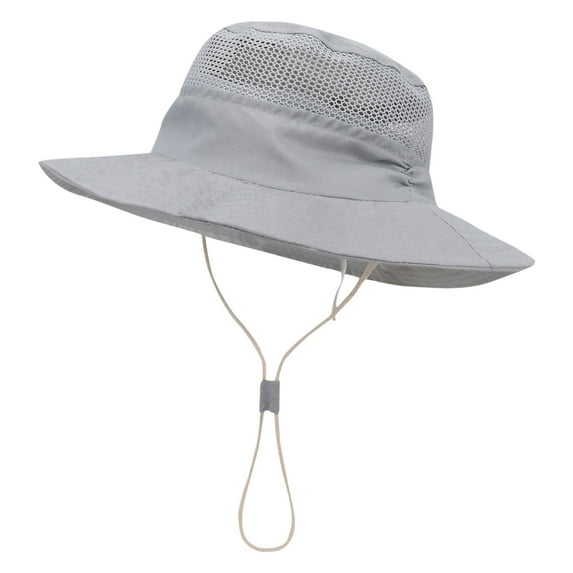 Gpaecead Newborn Baby Adjustable Wide Brim Kids Baby Toddlers Sun Hat Boys Girls Sun Protection Hat Zoo Beach Bucket Hat Gray 09