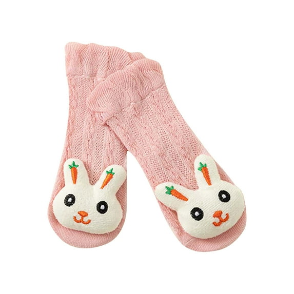 Gpaecead Newborn Baby Spring Summer Mesh Thin Breathable Floor Socks For Boys And Girls Cute Baby Socks Crew Socks Pink
