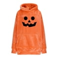 thumbnail image 1 of Gpaecead Pumpkin Hoodie Blanket 2 In 1 Pillow Wearable Hoodie Blanket Oversized Sweatshirt Long Sleeve Holiday Pullover Orange, 1 of 9
