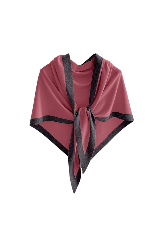 Reversible Sweater Knit Shawl - Korean Style Lightweight Layering Piece For All Seasons Pink