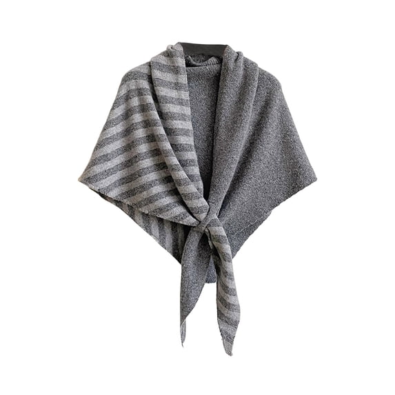 Gpaecead Shawls Wraps Women Triangle Sweater Scarf Warm Wool Blend Cape Cold Weather Neck Warmer Winter Fall Accessory Gray