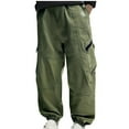 thumbnail image 1 of Gpaecead Spring Regular Kid's Boys Cargo Pants Wide Leg Pants Casual Straight Leg Pants Sports Pants 4-13 Years Olive Green, 1 of 4