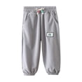 thumbnail image 1 of Gpaecead Toddler Boy Girls Sports Sweatpants Solid Elastic Waist Drawstring Jogger Pants Sweatpants Size (1-13Y) Gray, 1 of 9