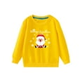 thumbnail image 1 of Gpaecead Toddler Boys Girls Christmas Sweatshirt Kids Solid Color Sweater Pullover Tops Long Sleeve Unisex Xmas Shirt Yellow, 1 of 3