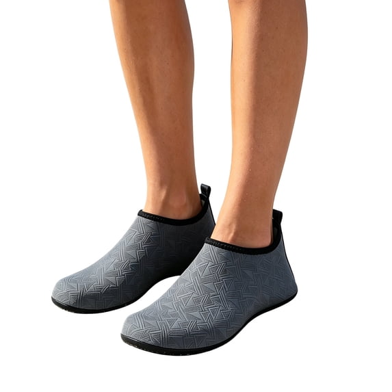 Gpaecead Unisex Quick Dry Barefoot Water Shoes Breathable Lightweight Non Slip Sneakers With Foldable Design For Beach Swim Kayak Gym A-Gray