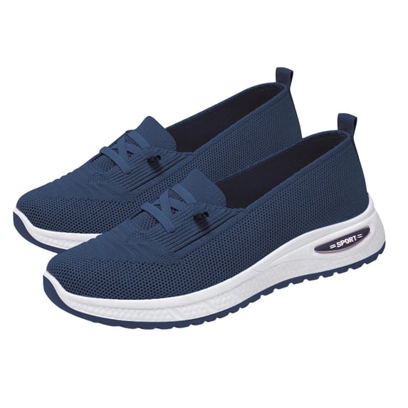 Gpaecead Women Elastic Low Cut Mesh Shoes Soft Sole Non Slip Opening Breathable Plus Size Spring Summer Casual Comfort Shoes,Blue