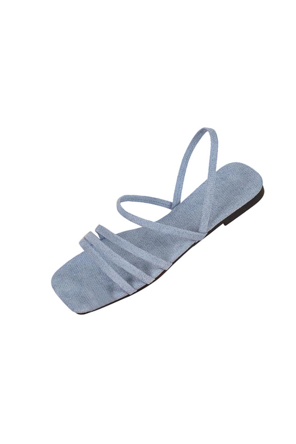Women Thin Flat Sandals Faux Suede Texture Wear As Slides Spring Summer Versatile Shoes,Dark Gray