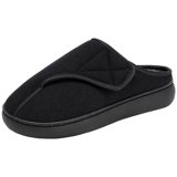 Close Loop Hook Gpaecead Women's Adjustable Hook And Loop Warm Slippers Closed Toe Wide ...