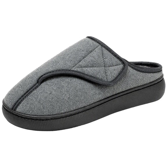 Close Loop Hook Gpaecead Women's Adjustable Hook And Loop Warm Slippers Closed Toe Wide ...