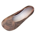thumbnail image 1 of Gpaecead Women's Barefoot Ballet Flats Faux Leather Wide Toe Soft Sole Minimalist Slip On Comfortable Walking Shoes, Brown, 1 of 8