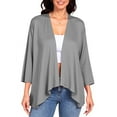 thumbnail image 1 of Gpaecead Women's Classic Long Sleeve Cardigan Casual Open Front Solid Loose Cardigans Gray, 1 of 7