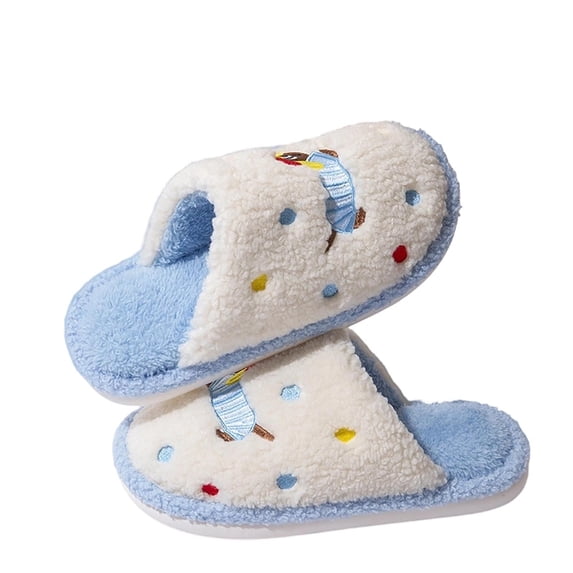 Boote Cartoon Gpaecead Women's Cute Cartoon Embroidered Sherpa Slippers Closed Toe ...