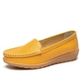 thumbnail image 1 of Gpaecead Women's Flat Loafers Faux Leather Soft Cushioned Slip On Breathable Comfort Shoes For Work And Daily Walking Yellow, 1 of 7