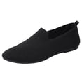 thumbnail image 1 of Gpaecead Women's Knit Flats Pointed Closed Toe Slip On Breathable Lightweight Cushioned Non Slip Loafers With Heel Pull Tab For Work, Black, 1 of 7