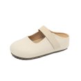 thumbnail image 1 of Gpaecead Women's Knit Mary Jane Mules Wide Round Toe Breathable Elastic Strap Slip On Non Slip Comfort Flats Beige, 1 of 8