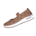 thumbnail image 1 of Gpaecead Women's Knit Mesh Walking Shoes Soft Sole Breathable Non Slip Elastic Strap Comfortable Slip On Flats For Summer Daily B-Brown, 1 of 7
