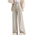 thumbnail image 1 of Gpaecead Women's Maternity Jogger Pants With Pocket - Pregnancy Lounge Pajama Sweatpants Khaki, 1 of 9